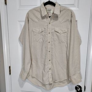 Ruddock vintage men's western long sleeve snap front shirt size Large 16…